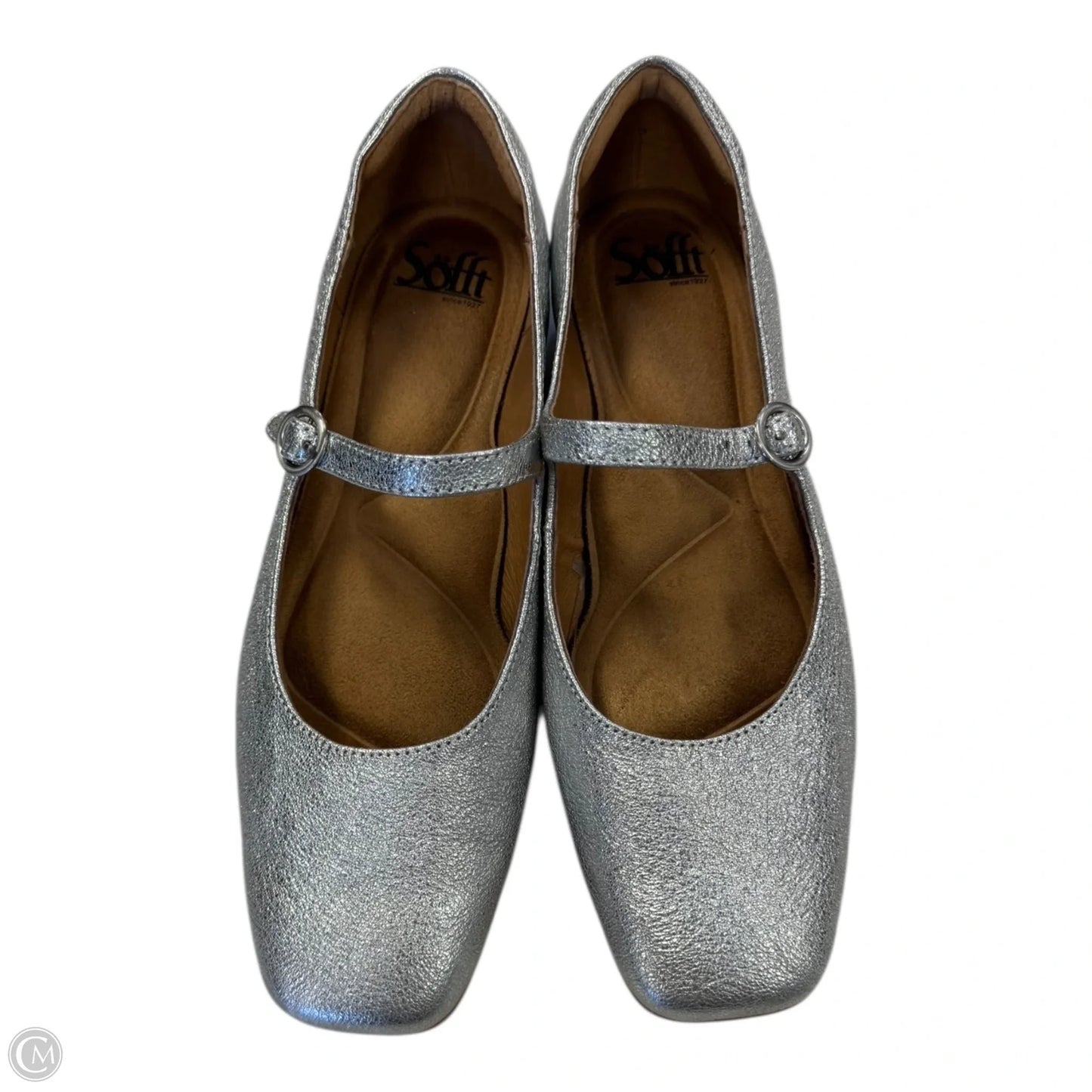 Shoes Flats By Sofft In Silver, Size: 7.5