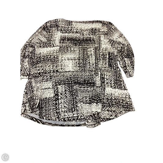 Top 3/4 Sleeve By Jm Collections In Black & White, Size: 3x