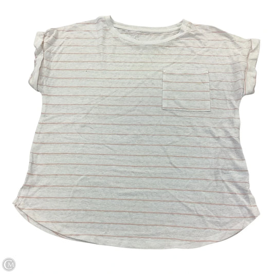 Top Short Sleeve By A New Day In Striped Pattern, Size: L