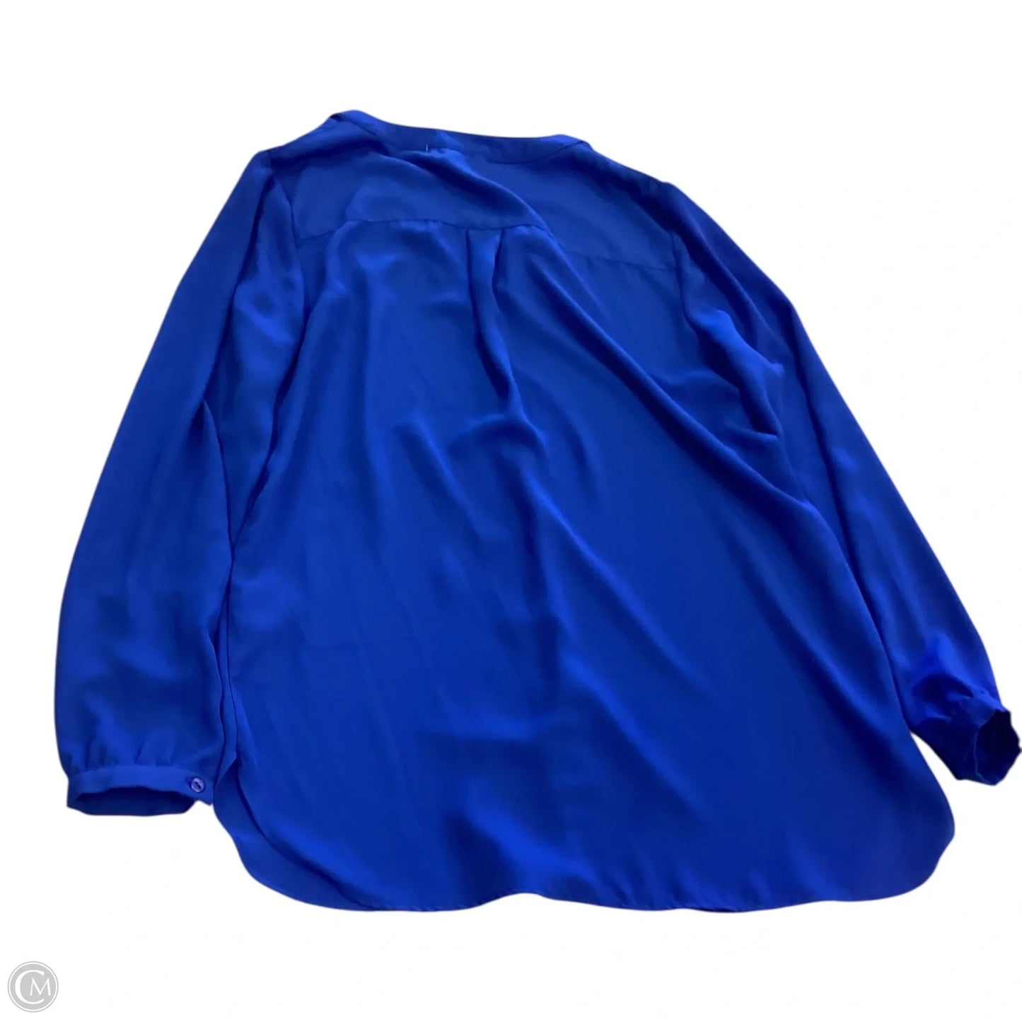Blouse Long Sleeve By Adrianna Papell In Blue, Size: S