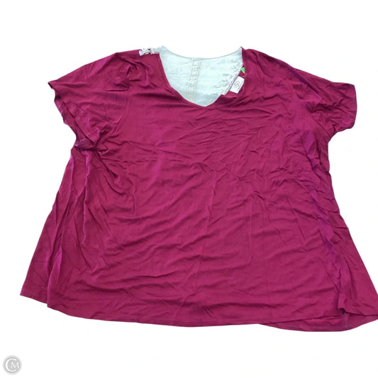 Top Short Sleeve By Clothes Mentor In Purple, Size: 3x