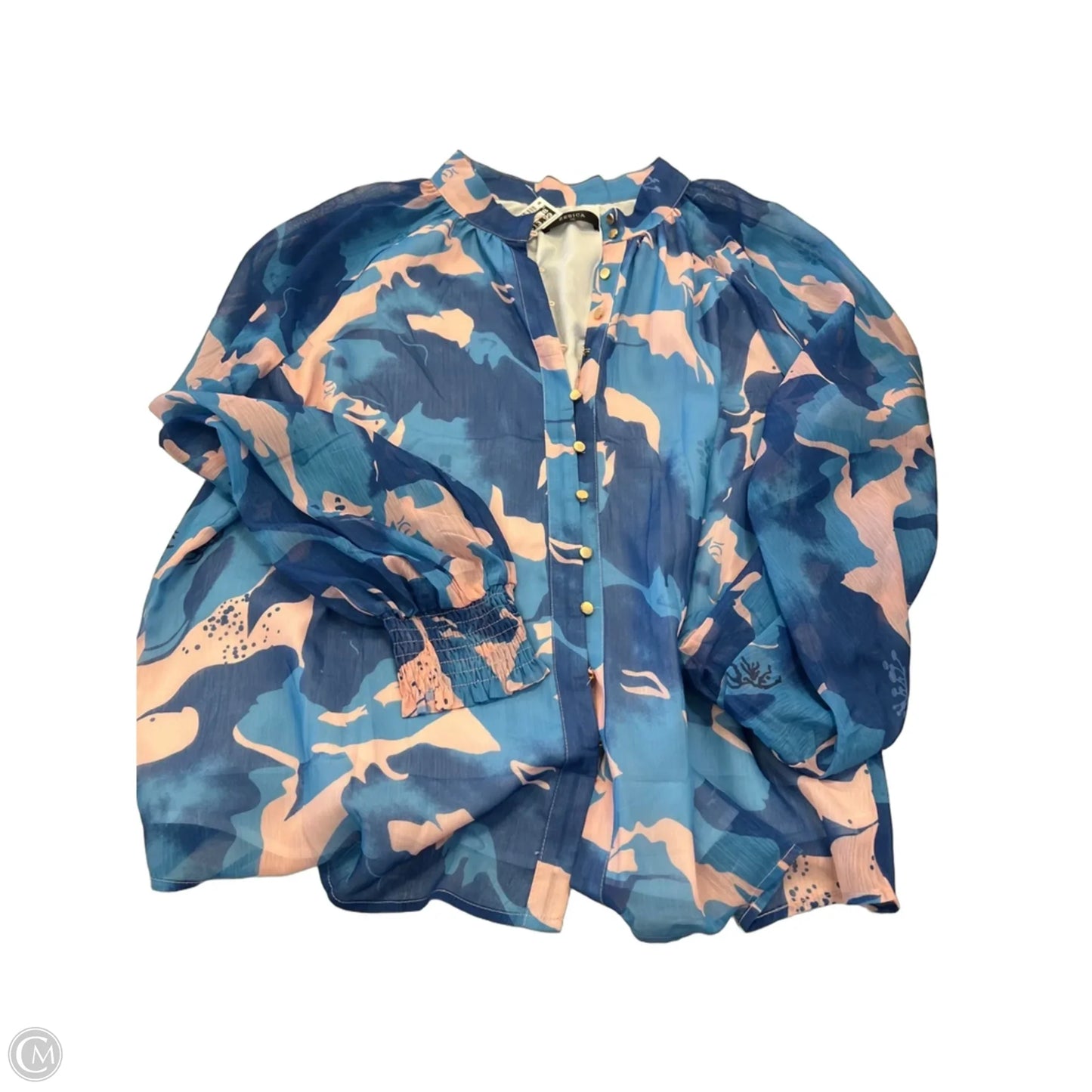 Blouse Long Sleeve By Zesica In Floral Print, Size: Xl