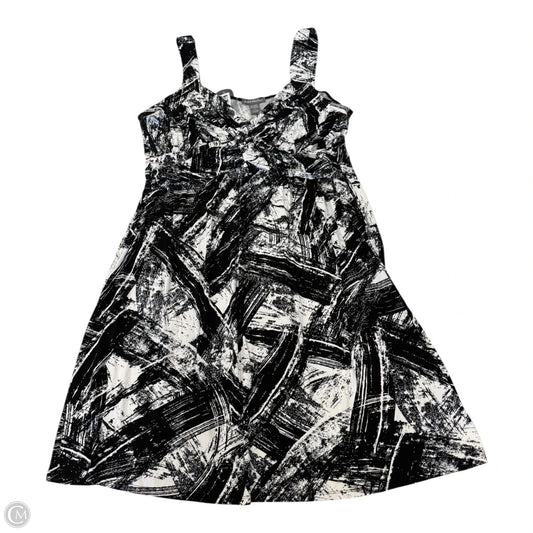 Dress Casual Short By Kate & Mallory In Black & White, Size: 1x