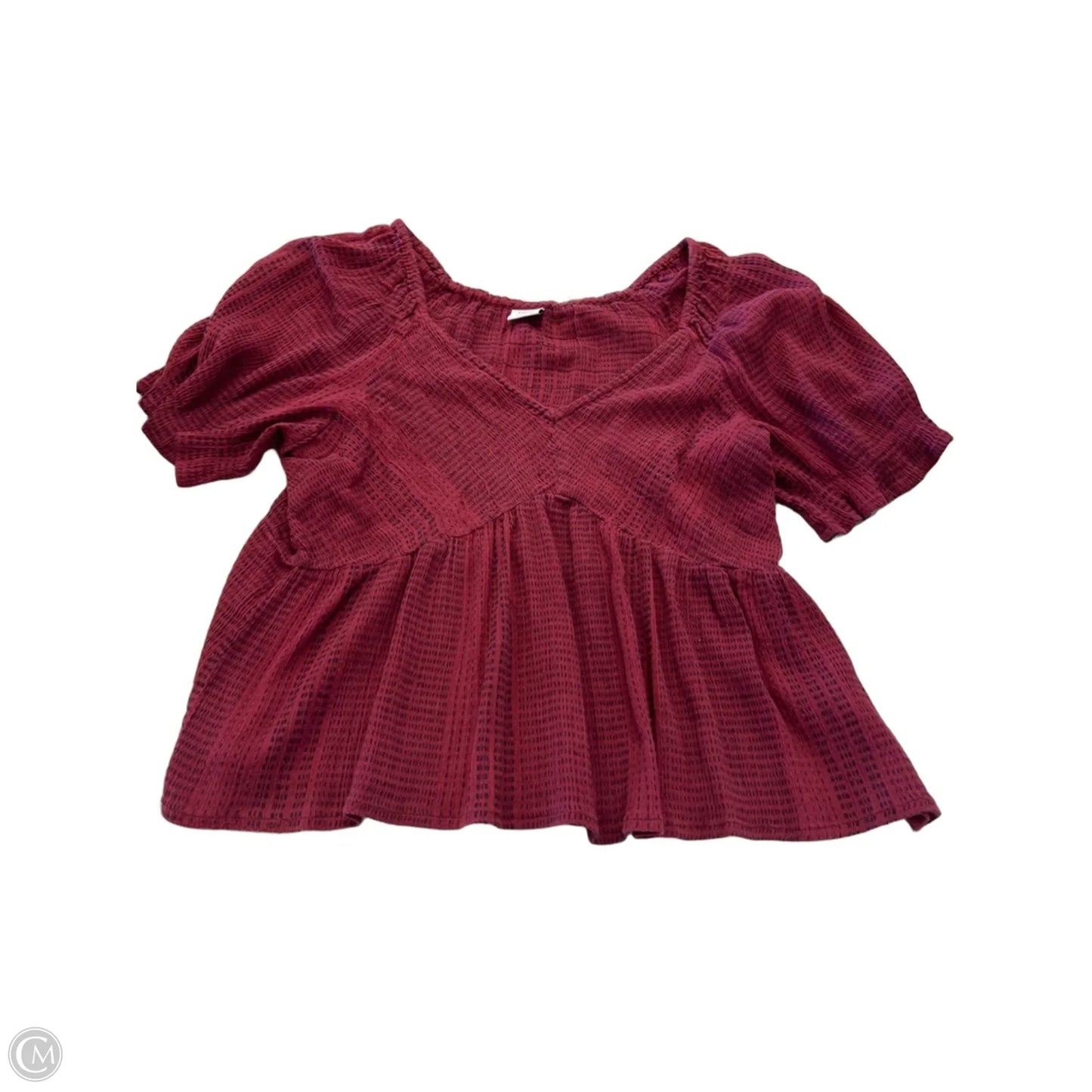 Top Short Sleeve By Patrons Of Peace In Purple, Size: L