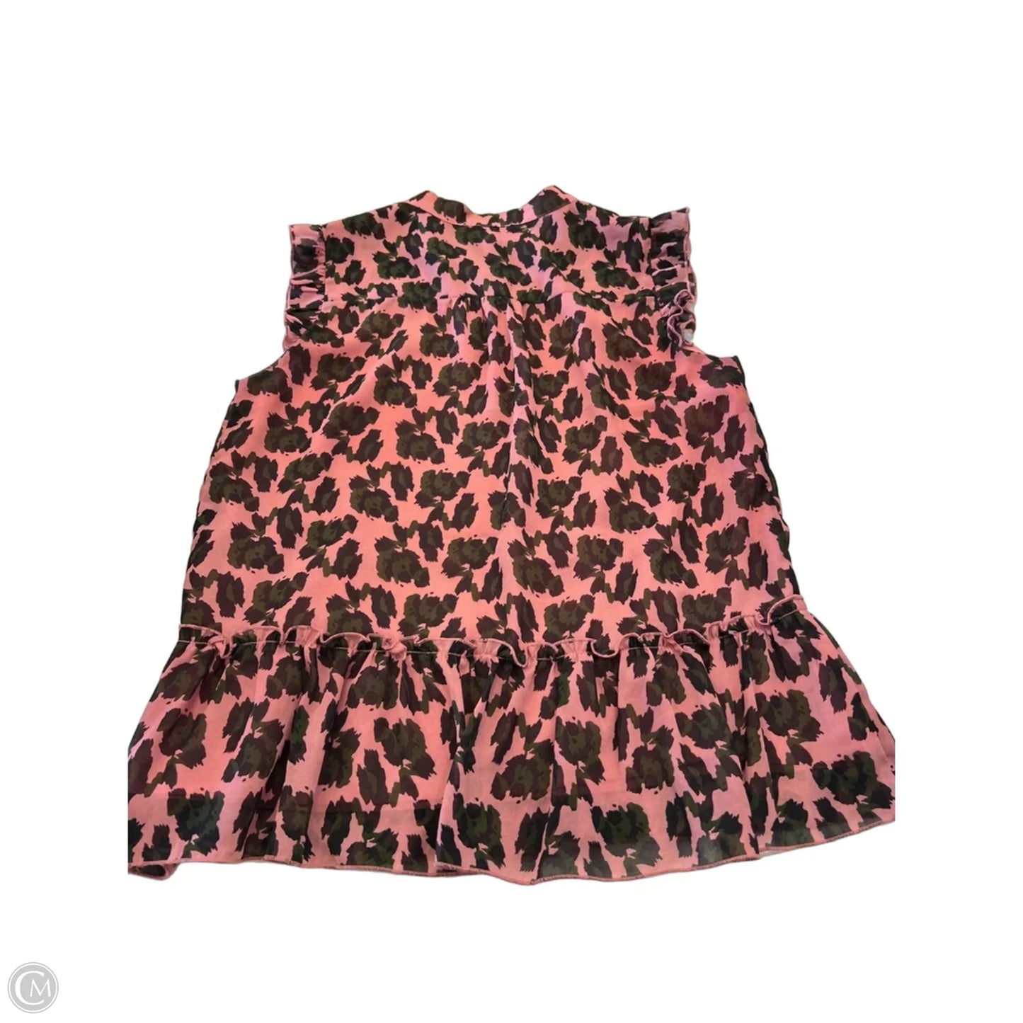 Blouse Short Sleeve By Joy Joy In Floral Print, Size: L