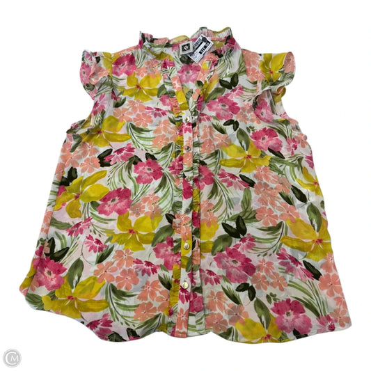 Top Short Sleeve By Anne Klein In Floral Print, Size: M