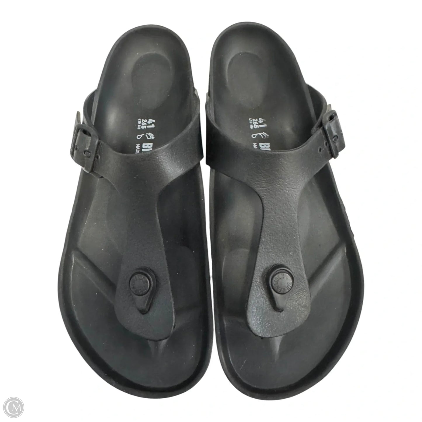 Sandals Flats By Birkenstock In Black, Size: 10.5