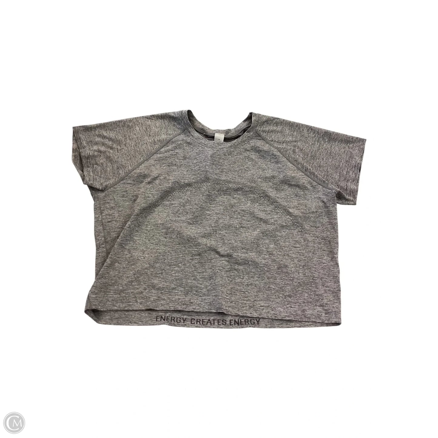 Top Short Sleeve By Lululemon In Grey, Size: 14
