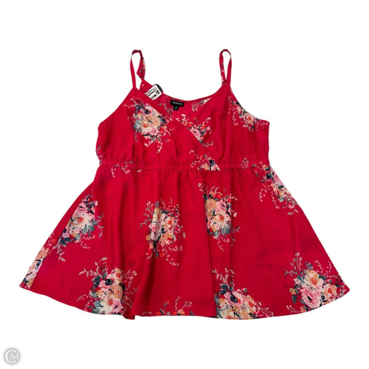 Blouse Sleeveless By Torrid In Floral Print, Size: 1x