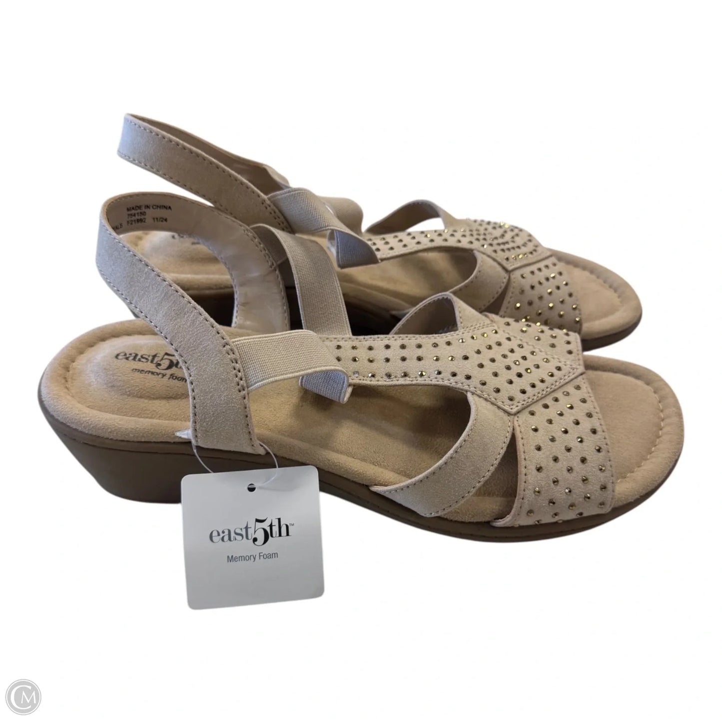 Sandals Heels Wedge By East 5th In Tan, Size: 11