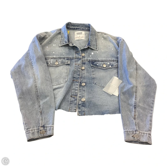 Jacket Denim By Clothes Mentor In Blue, Size: Xl