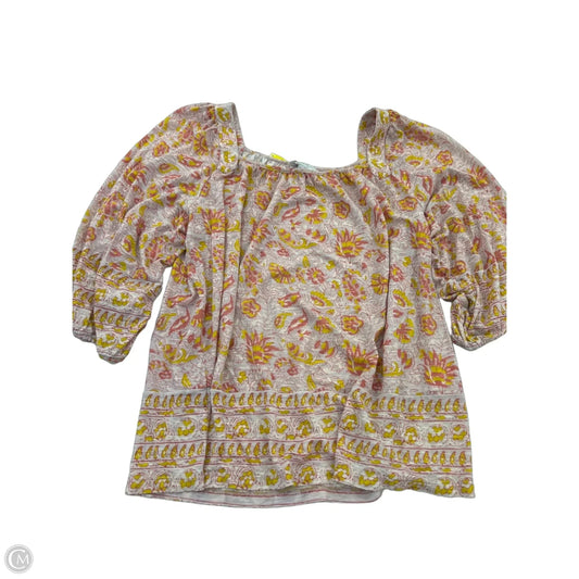Top 3/4 Sleeve By Lucky Brand In Multi-colored, Size: L