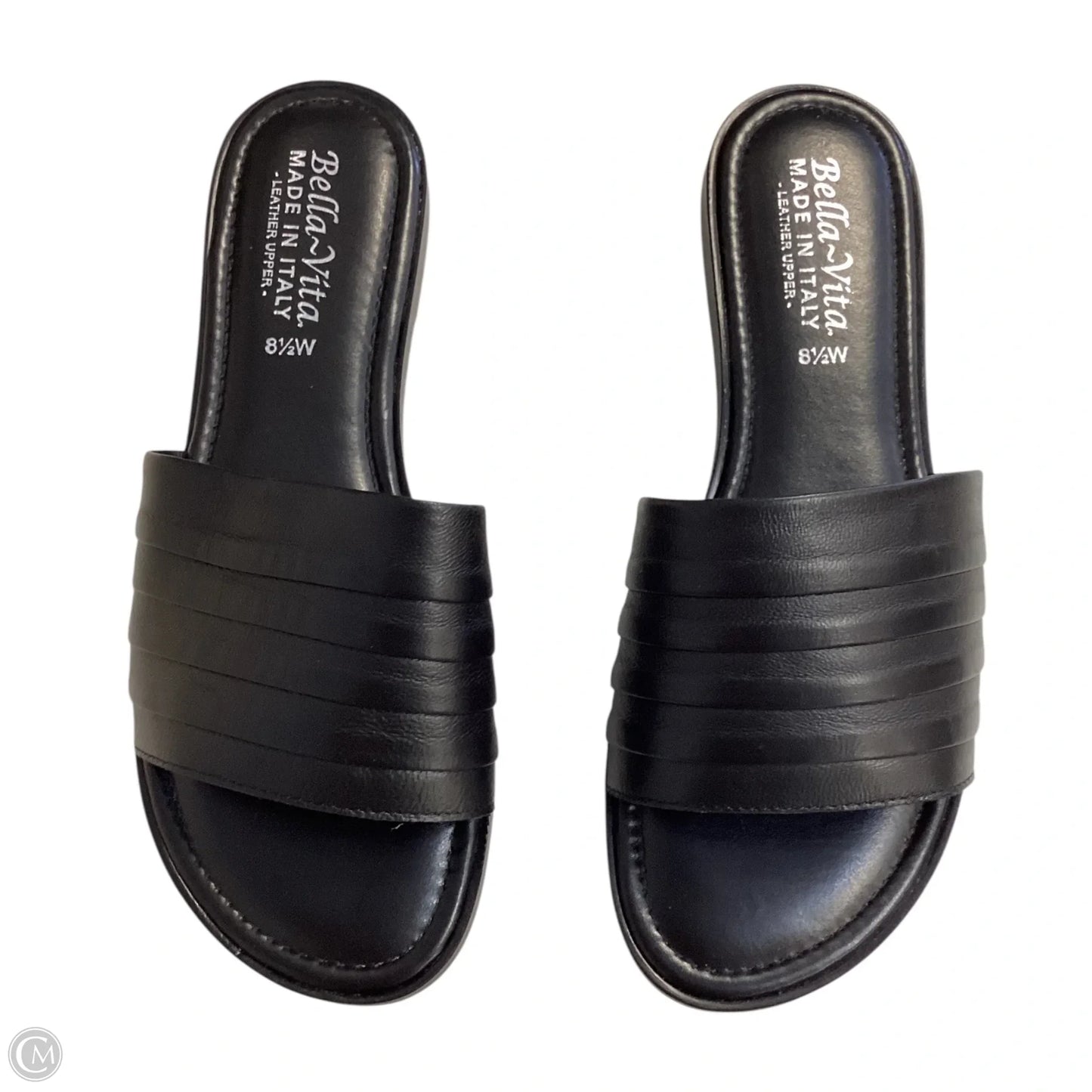 Sandals Flats By Clothes Mentor In Black, Size: 8.5