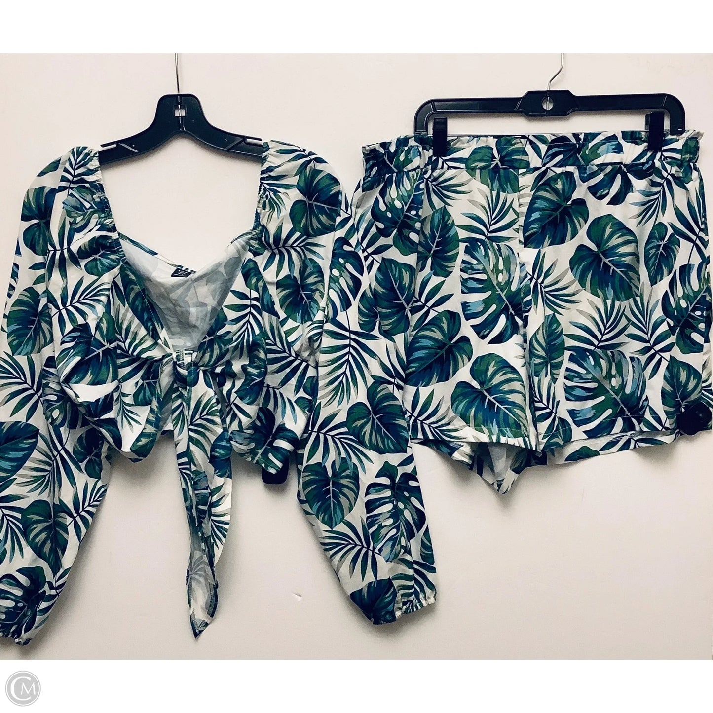 Shorts Set By Shein In Floral Print, Size: 2x