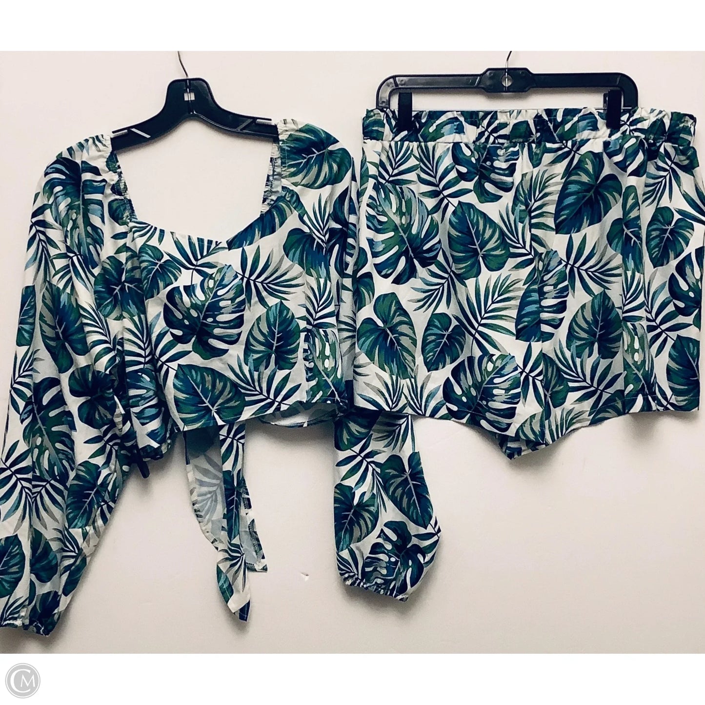 Shorts Set By Shein In Floral Print, Size: 2x