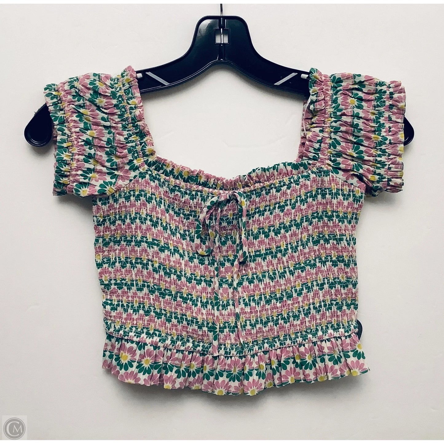 Top Short Sleeve By Zara In Floral Print, Size: Xs