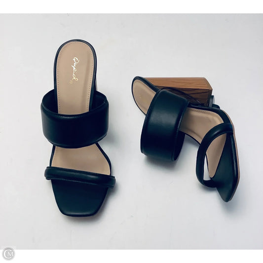 Shoes Heels Block By Qupid In Black, Size: 10