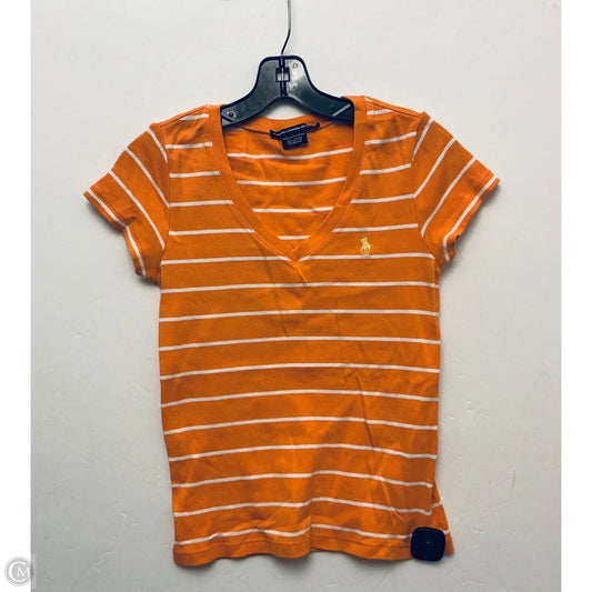 Top Short Sleeve Basic By Ralph Lauren Blue Label In Orange, Size: M