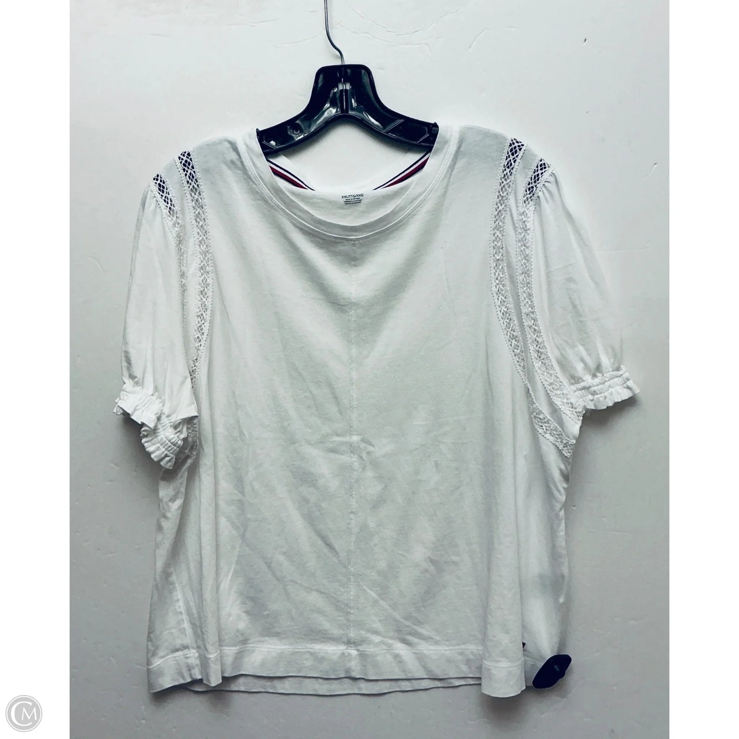 Top Short Sleeve By Tommy Hilfiger In White, Size: Xxl