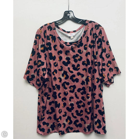 Top Short Sleeve Basic By Lularoe In Pink, Size: 3x
