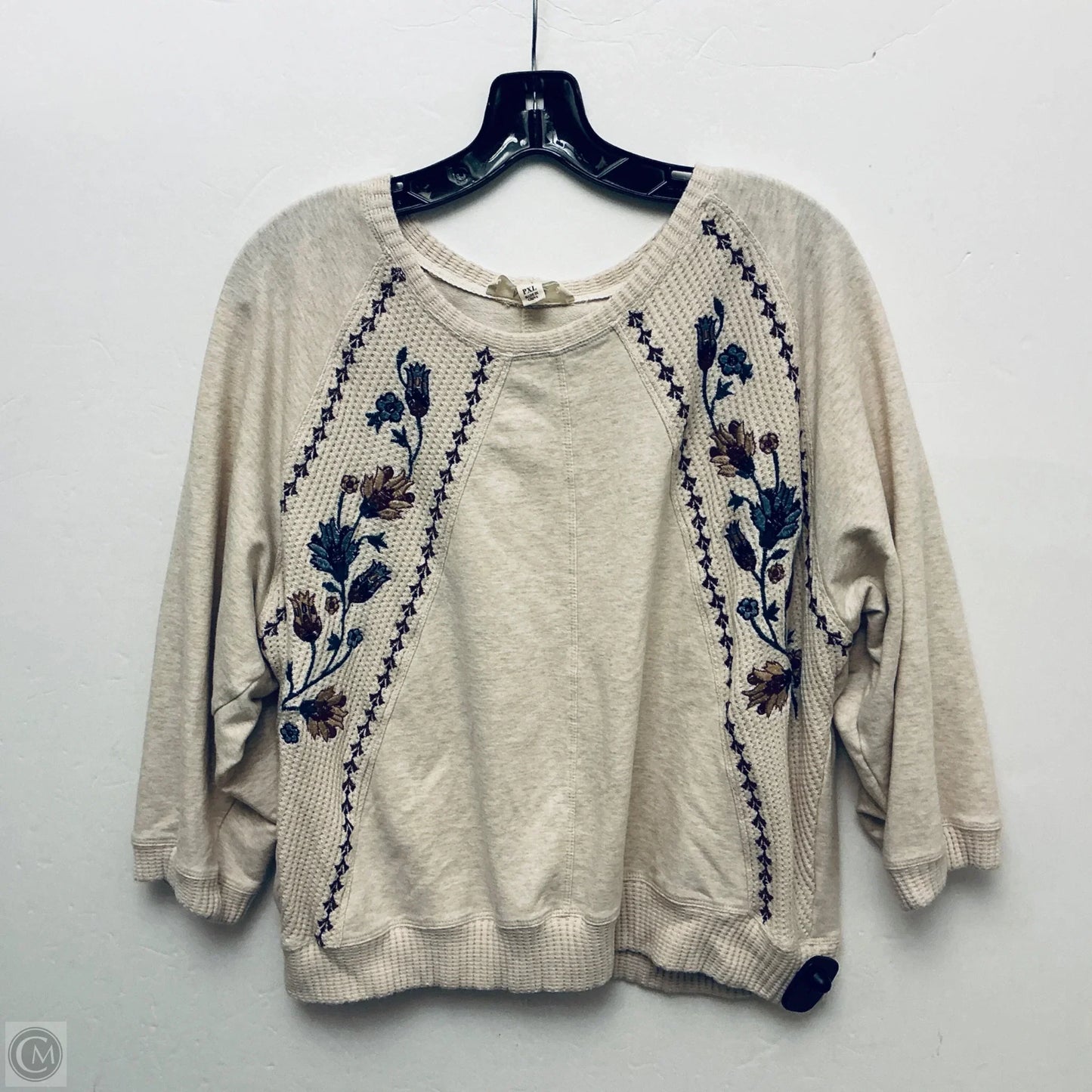 Top 3/4 Sleeve By Nurture In Beige, Size: Xl