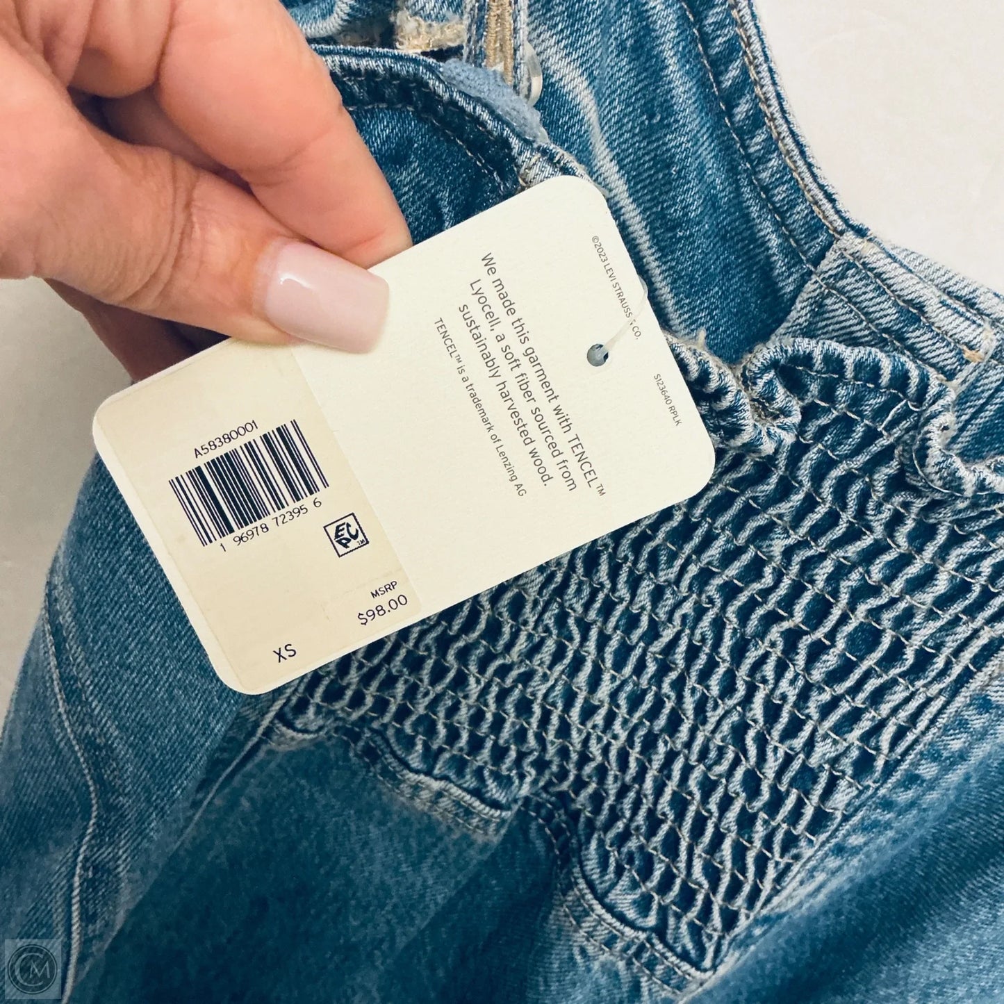 Dress Casual Short By Levis In Blue Denim, Size: Xs