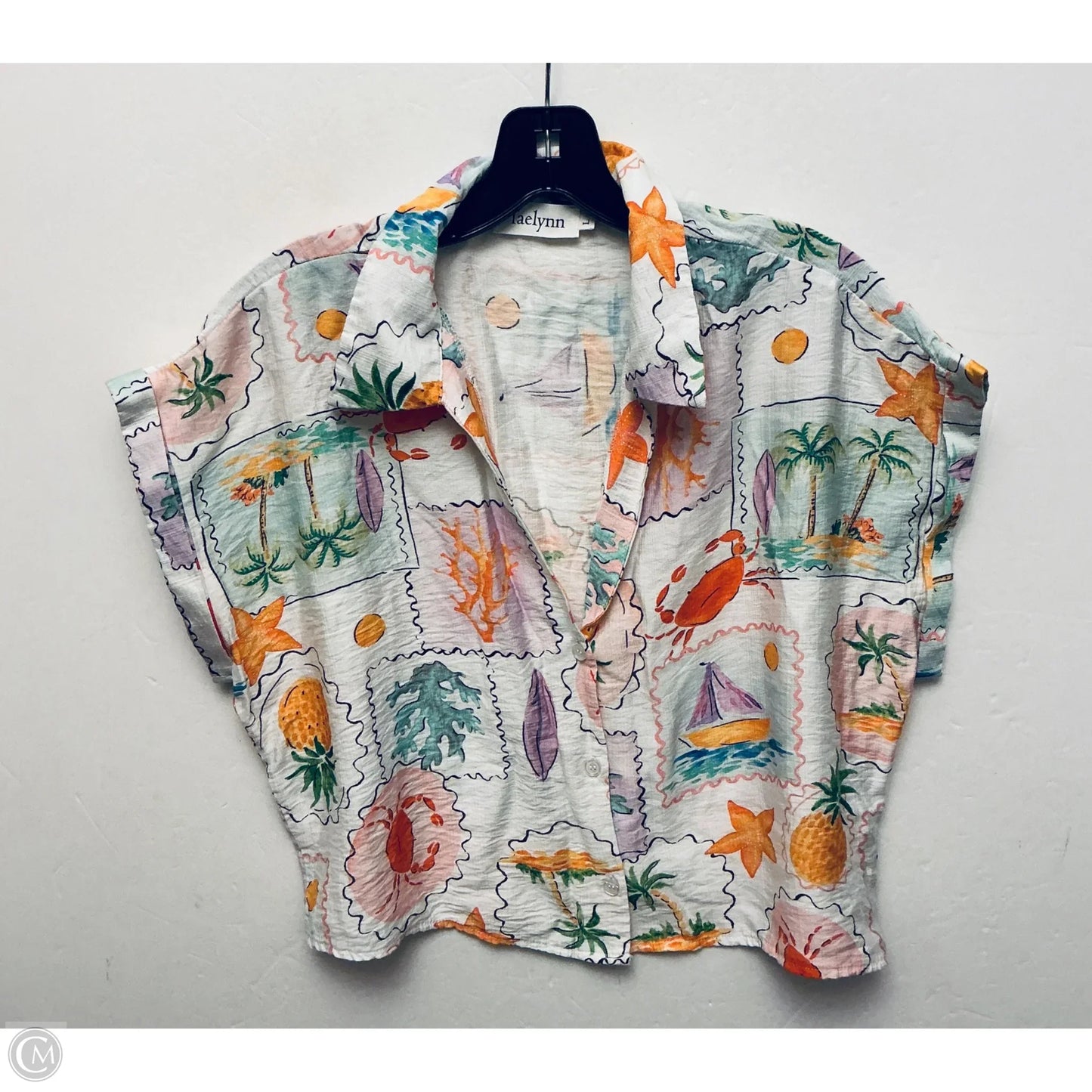 Pants Set 2pc By Clothes Mentor In Tropical Print, Size: L