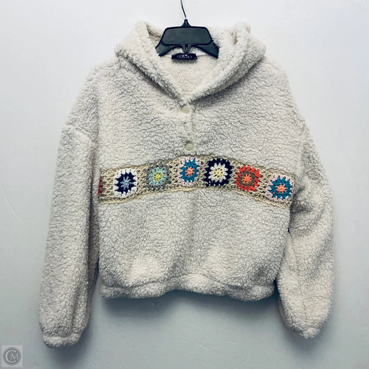 Sweatshirt Hoodie By Cider In Cream, Size: M