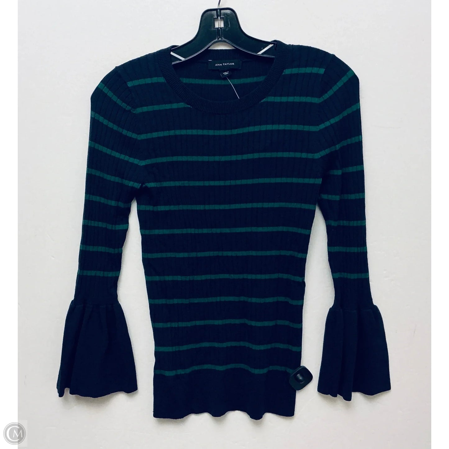 Top Long Sleeve By Ann Taylor In Navy, Size: S