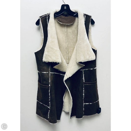 Vest Faux Fur & Sherpa By Cmc In Brown, Size: M
