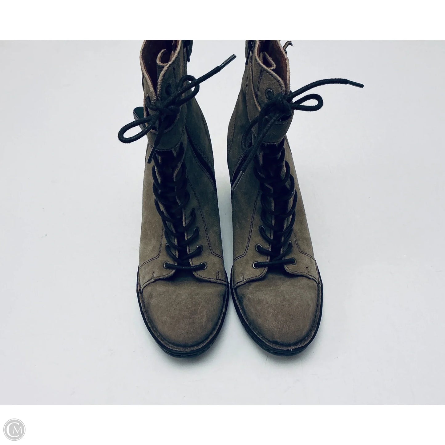 Boots Ankle Heels By Born In Brown, Size: 10