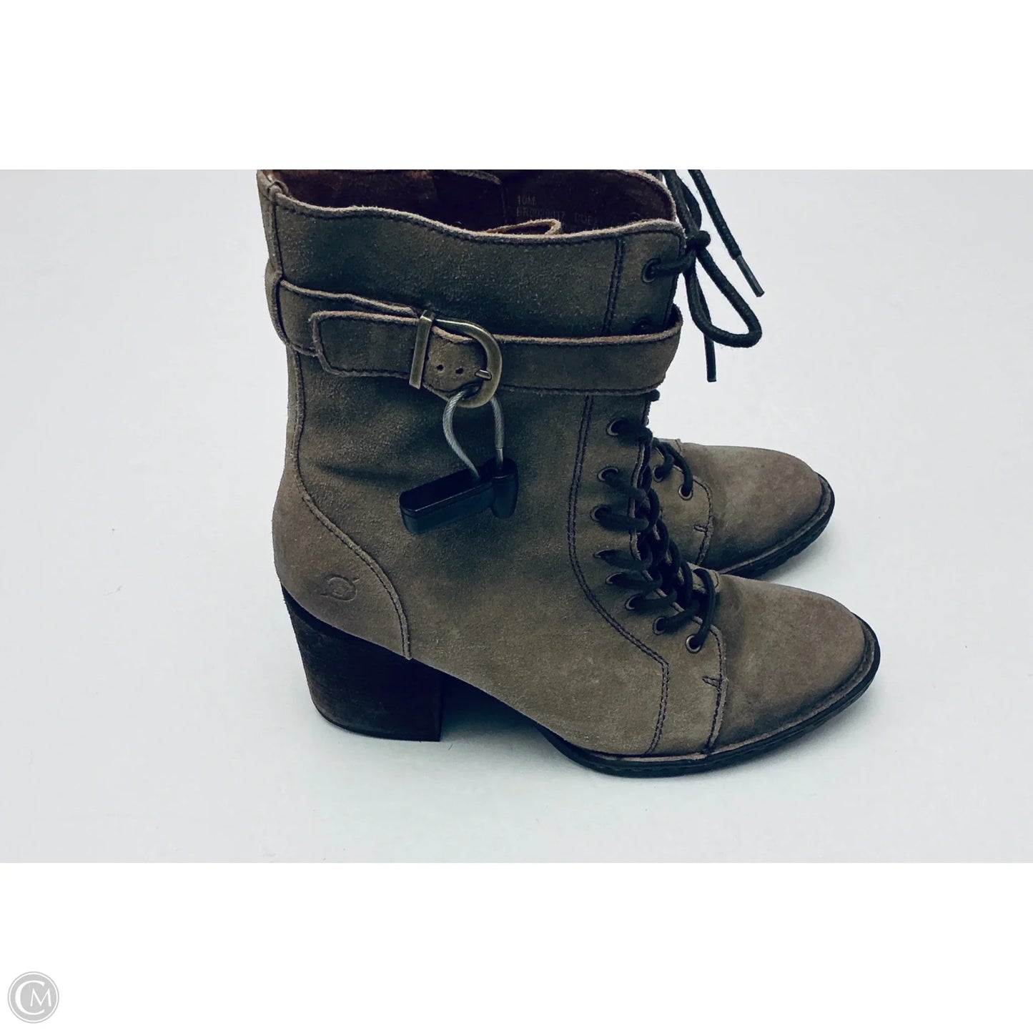 Boots Ankle Heels By Born In Brown, Size: 10