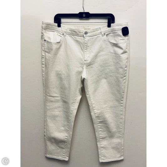 Jeans Straight By Coldwater Creek In White Denim, Size: 18