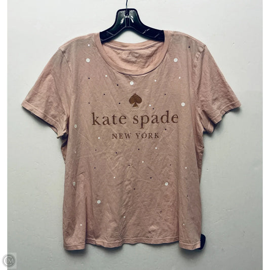 Top Short Sleeve Designer By Kate Spade In Pink, Size: Xl