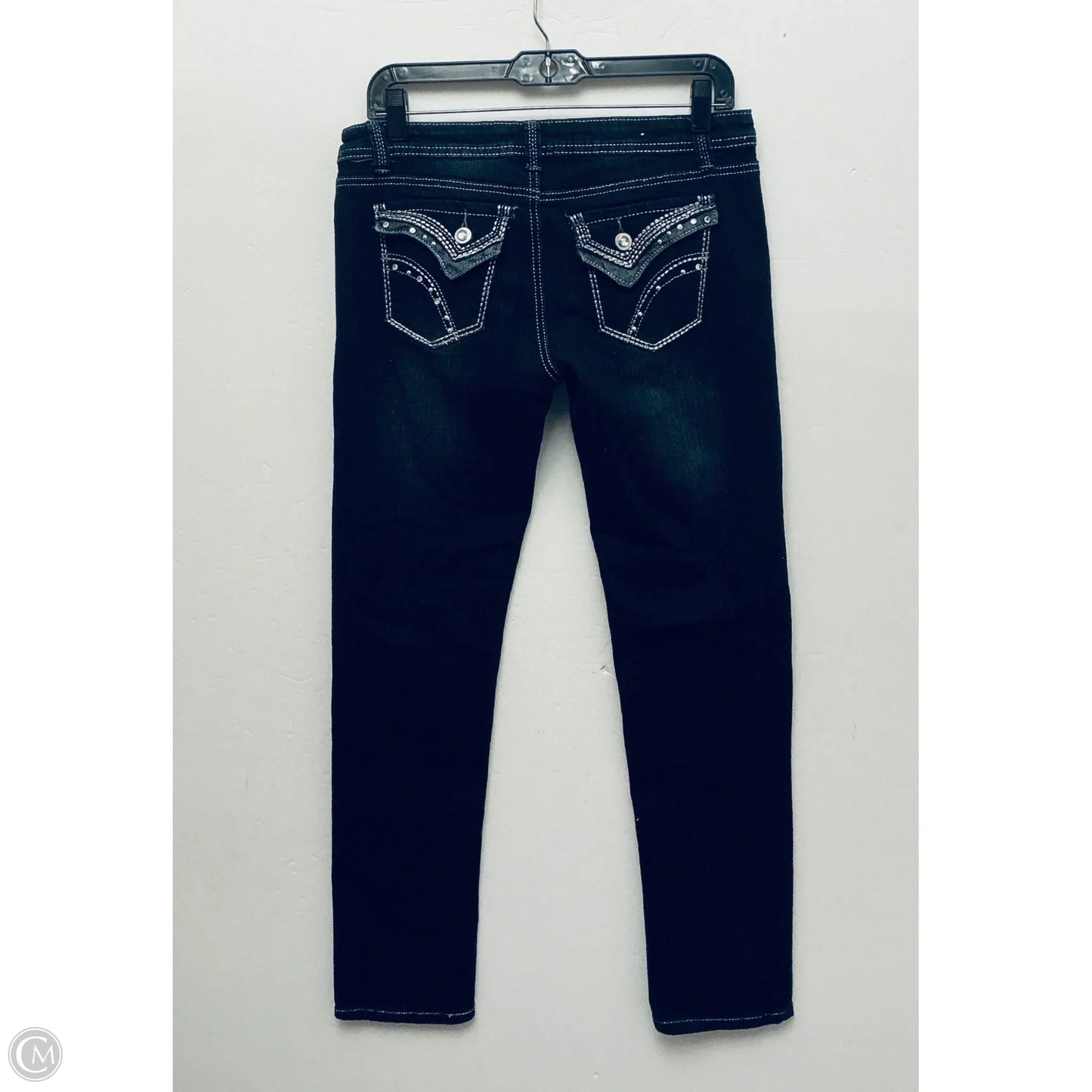 Jeans Straight By Cme In Black Denim, Size: 12