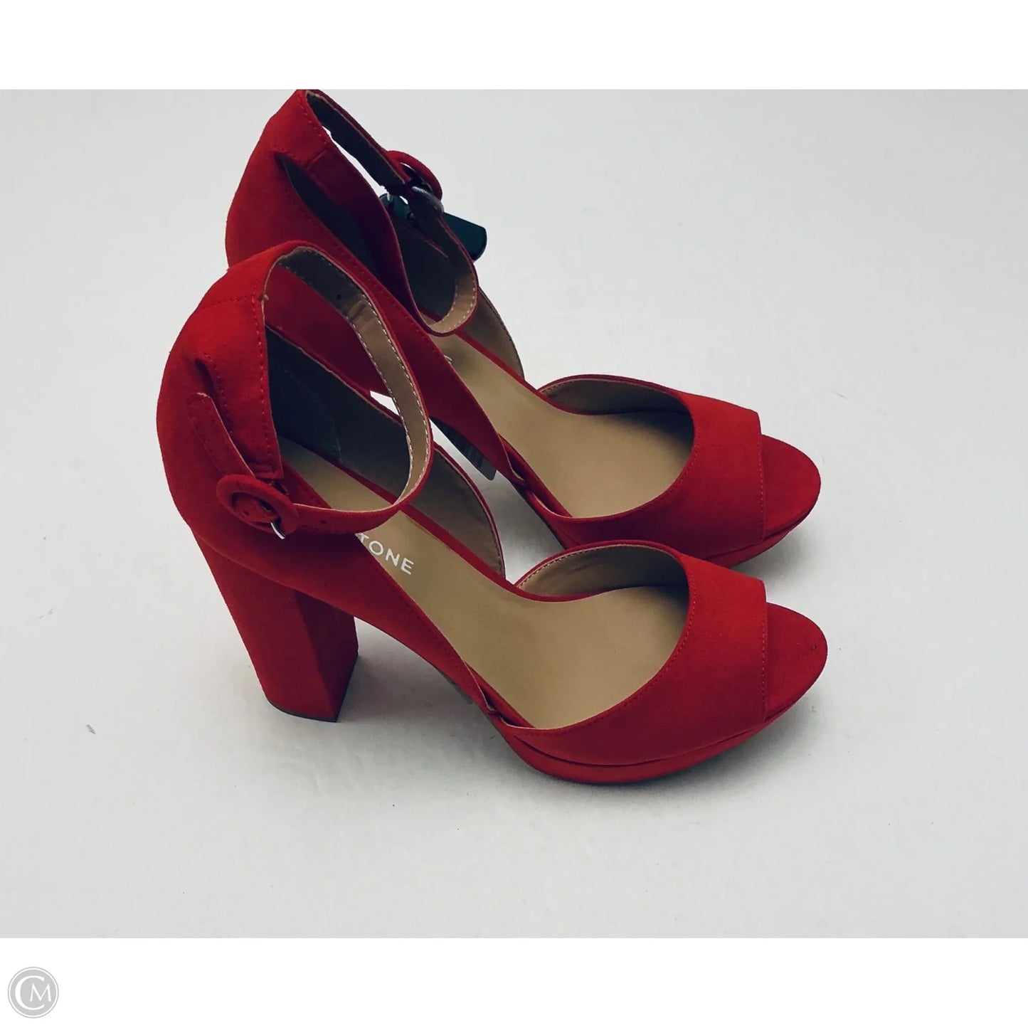 Sandals Heels Platform By Cmc In Red, Size: 10
