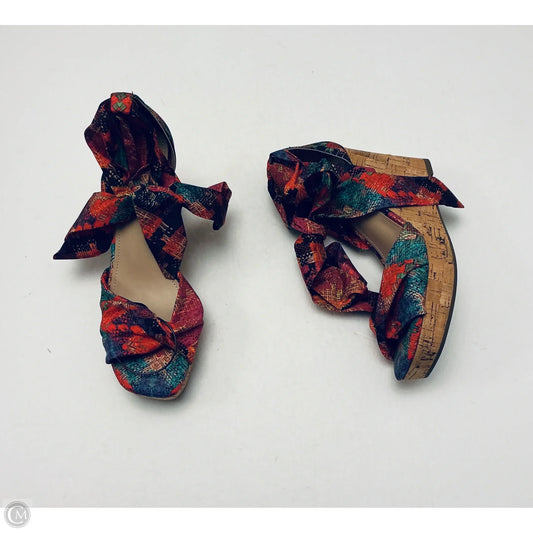 Sandals Heels Wedge By Impo In Multi-colored, Size: 10