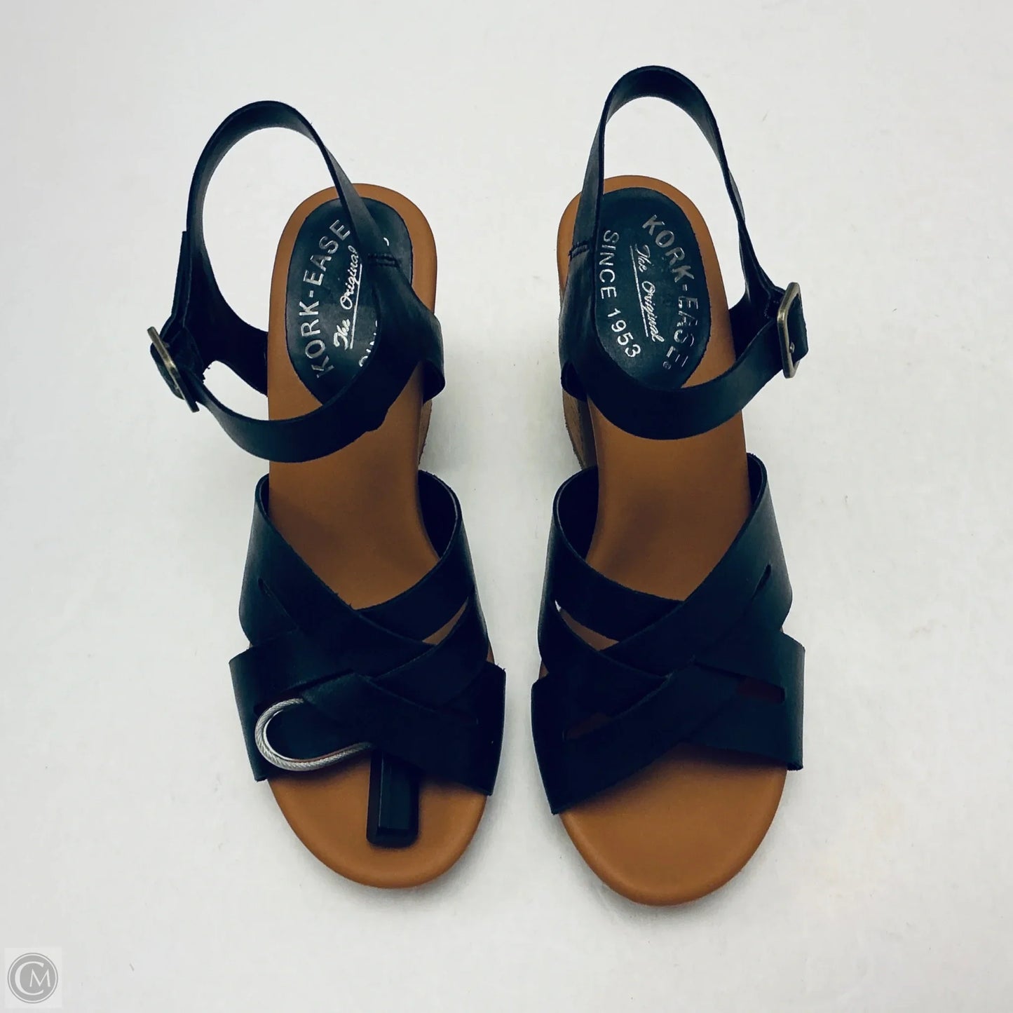 Sandals Heels Platform By Kork Ease In Black, Size: 6