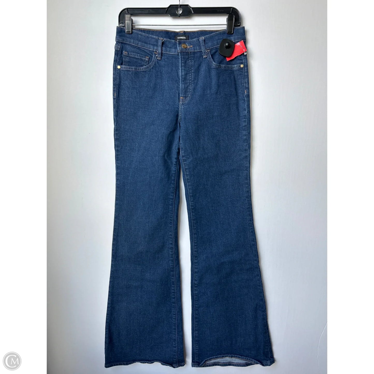 Jeans Straight By Express In Blue Denim, Size: 6