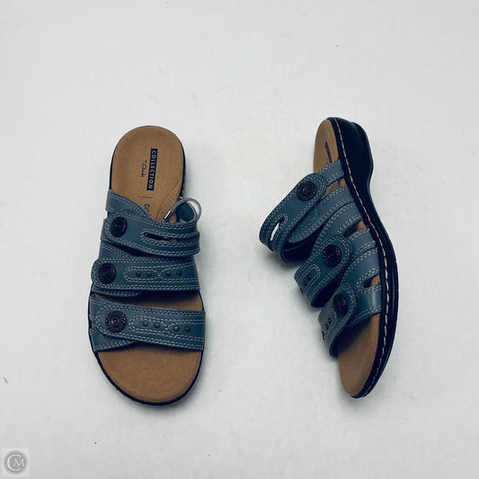 Sandals Flats By Clarks In Grey, Size: 5.5