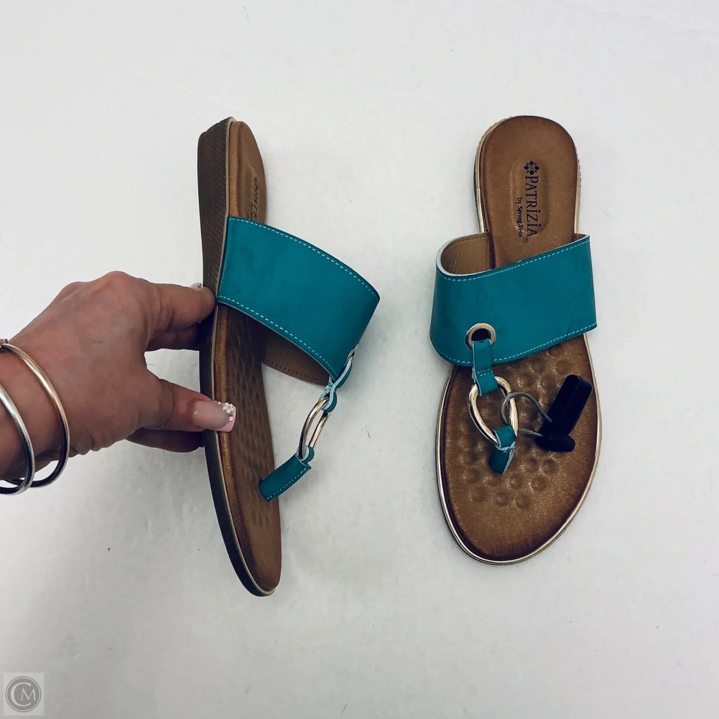 Sandals Flip Flops By Spring Step In Green, Size: 8.5