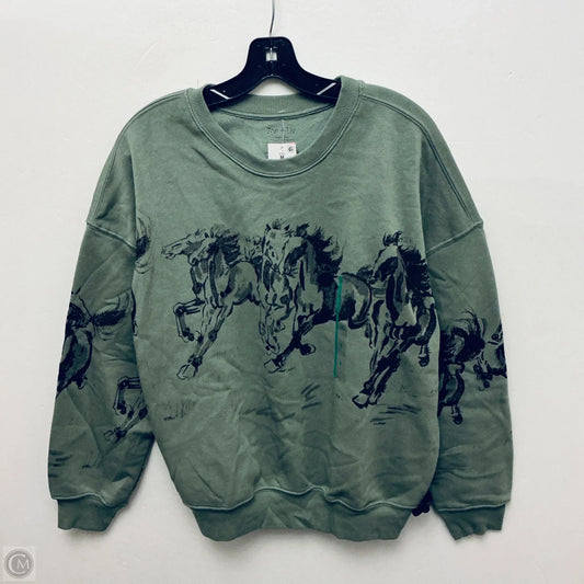 Sweatshirt Collar By Zoe And Liv In Green, Size: M