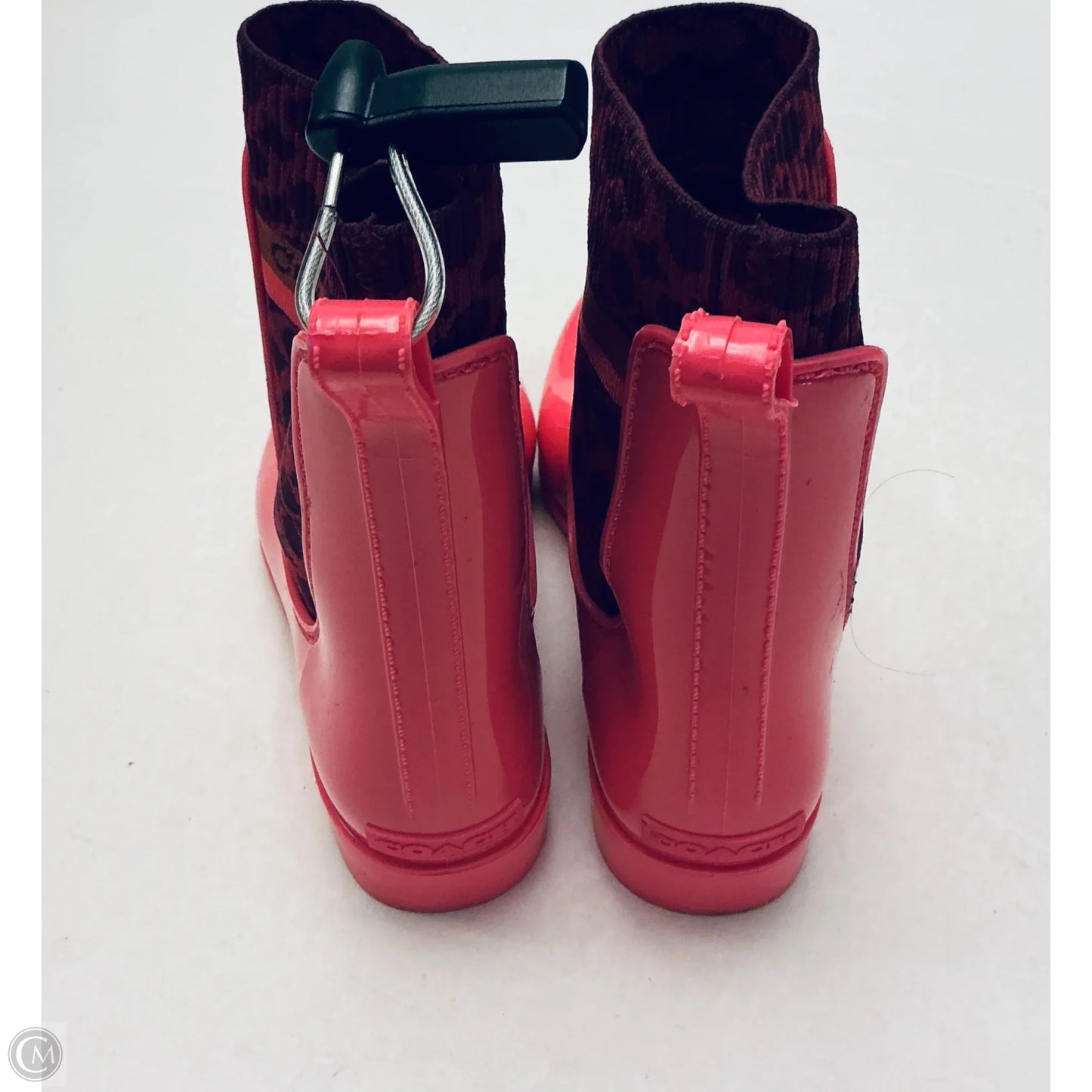 Boots Designer By Coach In Pink, Size: 7