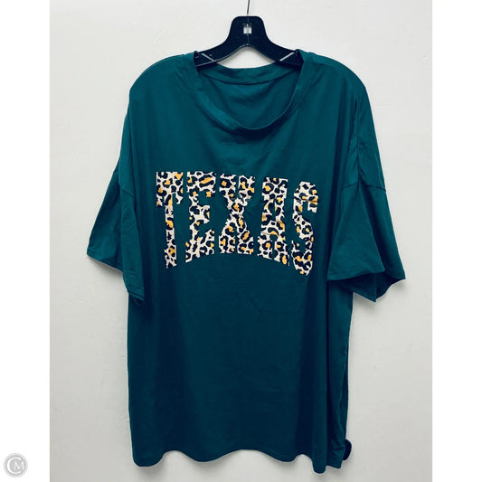 Top Short Sleeve Basic By Shein In Green, Size: 2x