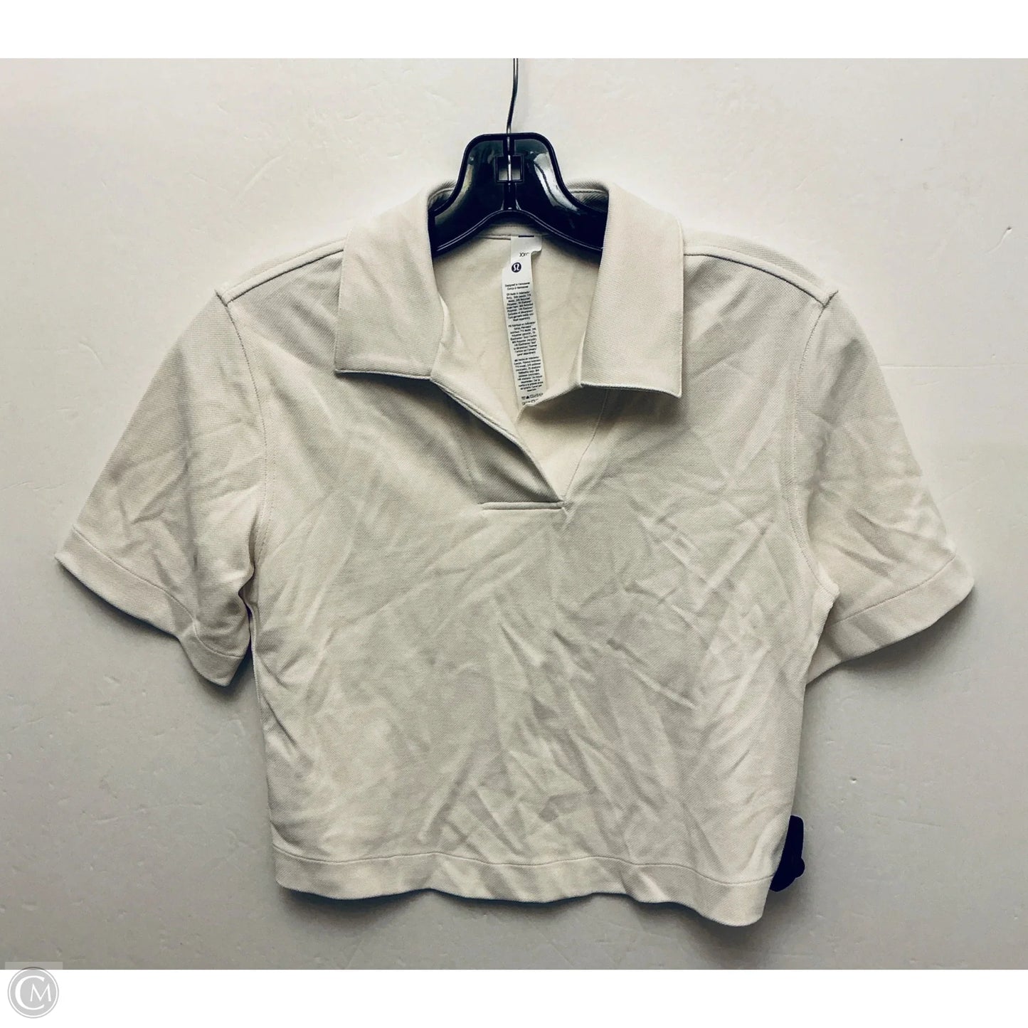 Top Short Sleeve By Lululemon In Cream, Size: Xxs