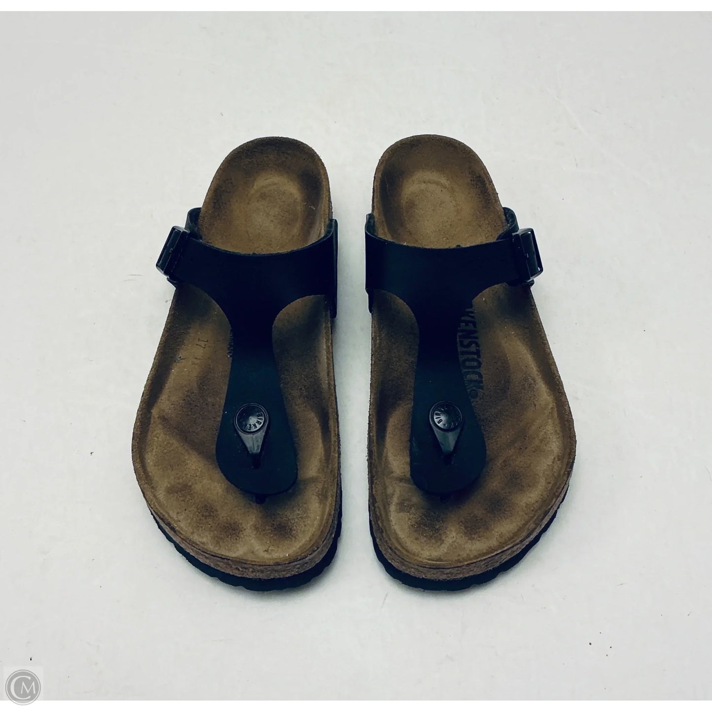 Sandals Flip Flops By Birkenstock In Black, Size: 6