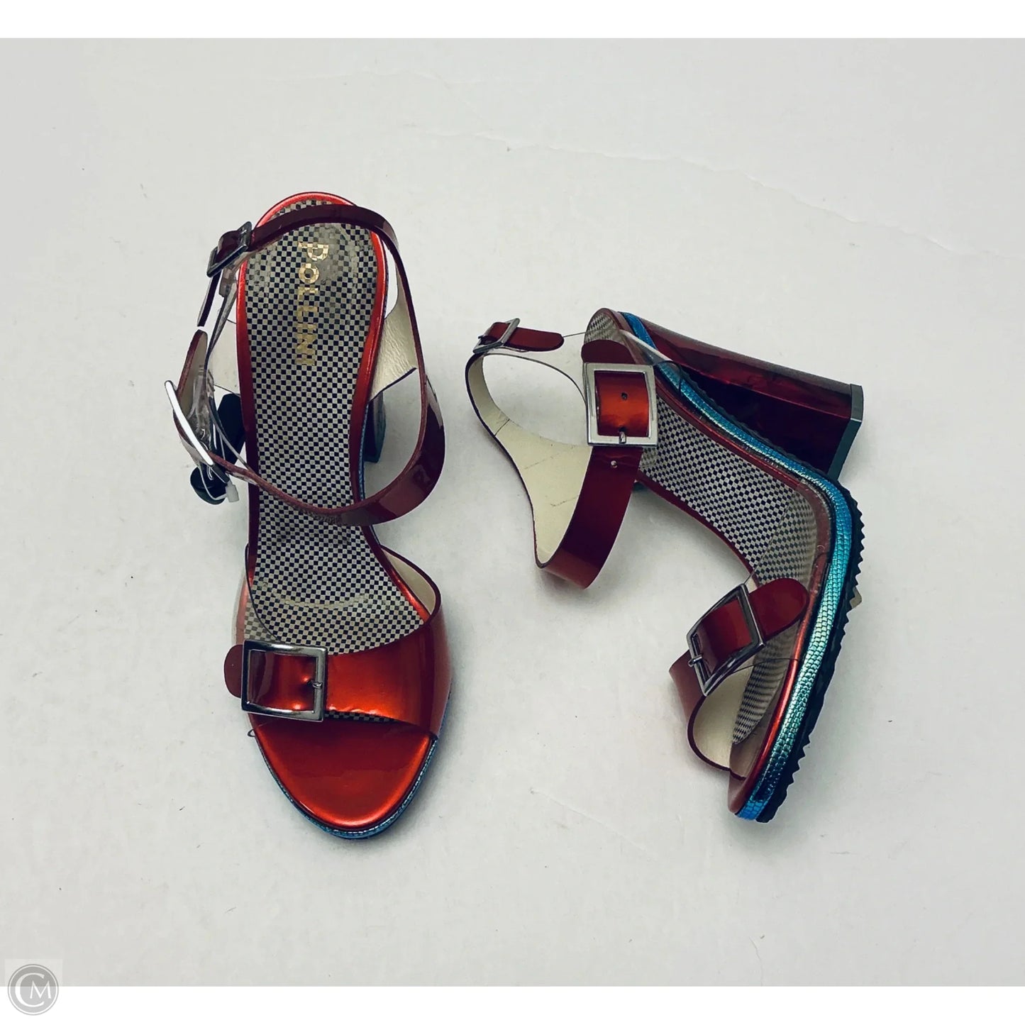 Sandals Heels Platform By Cmc In Red, Size: 8