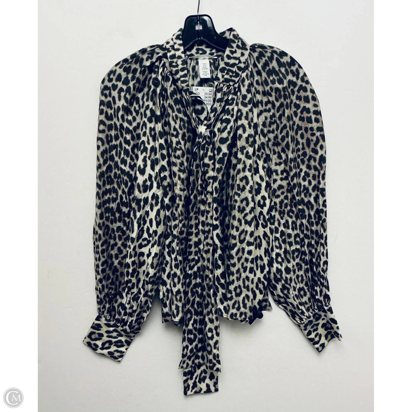 Top Long Sleeve By H&m In Animal Print, Size: Xs