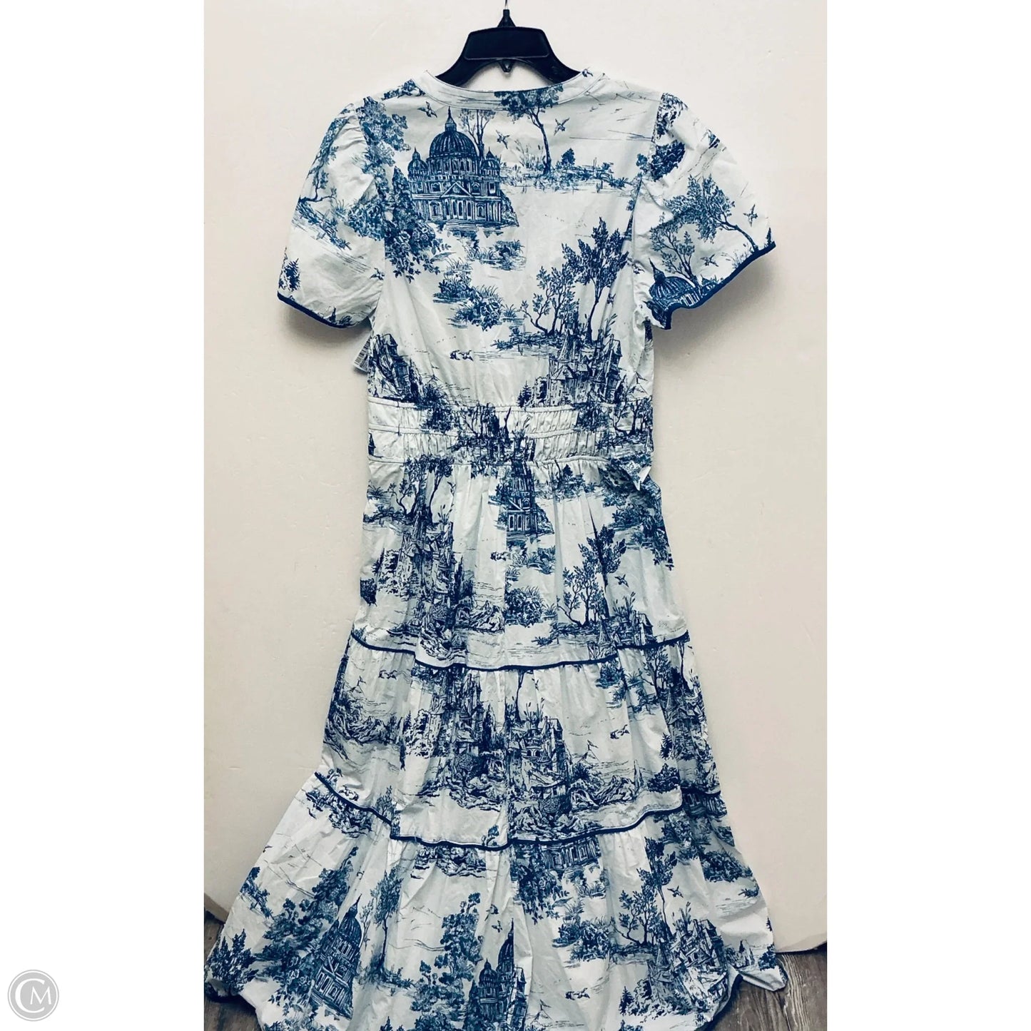 Dress Casual Maxi By Umgee In Blue & White, Size: L