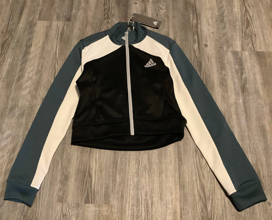 Athletic Jacket By Adidas In Green & White, Size: Xs